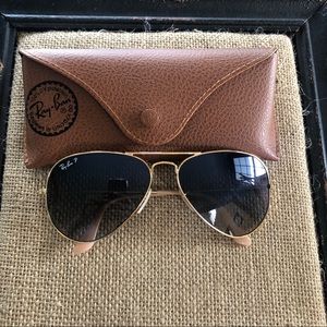 Ray Ban polarized aviator sunglasses